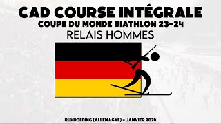 Biathlon  Relais Hommes  Ruhpolding Allemagne  Coupe du Monde 2324  Replay CAD 12012024 [upl. by Aiken461]