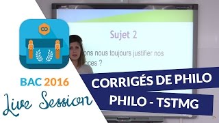 Bac 2016  Corrigés de Philo  Terminales STMG [upl. by Aihsekin173]