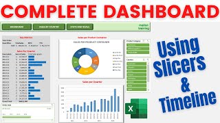 How to Create an Excel Dashboard Using Slicers and Timeline [upl. by Divod977]