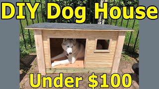 How I made this doghouse for my husky for under 100 [upl. by Sitnerp466]