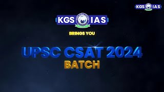 UPSC CSAT 2024  Batch Announcement  By Khan Sir amp Team [upl. by Atiras]