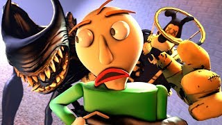 Beast Bendy amp Brute Boris vs Baldi Bendy And The Ink Machine Chapter Animation [upl. by Bing481]