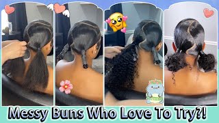 So Cute😍How To Sleek Swoop Ponytail With Two Low Buns  Step By Step Tutorial FtUlaHair [upl. by Trabue]