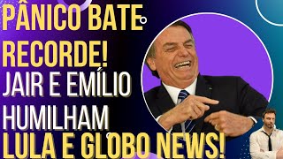 BOLSONARO NO PÂNICO Jair e Emílio humilham Lula e Globo News [upl. by Nosnirb]