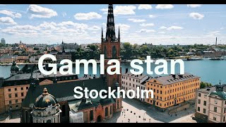 Gamla Stan Stockholm Sweden  Summer time drone views [upl. by Lissak]