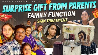 VlogBusy Morning RoutineSurprise Gift From My Parents🎁Skin TreatmentFamily FunctionVizagvlogs [upl. by Imoian]