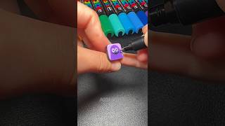 Drawing GRIMACE on my KEYBOARD with Posca Markers shorts [upl. by Olag]