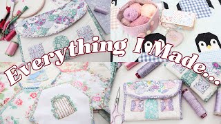 Everything I made in 2023  Quilting sewing EPP and crochet [upl. by Yatnahs794]