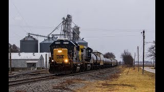 EXTREMELY RARE CSX GP60 Leads Train in Illinois [upl. by Savart]