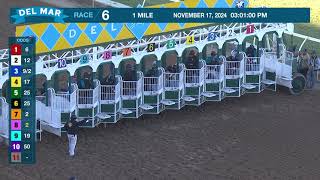 Journalism wins race 6 at Del Mar 111724 [upl. by Devine]