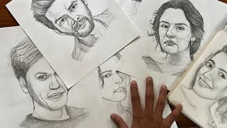 My all loomis method portrait drawings [upl. by Eward]