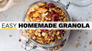 GRANOLA  how to make homemade granola on the stovetop in 15 minutes [upl. by Mckale708]