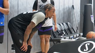 First look of DeMar DeRozan in action as Kings training camp opens in Sacramento [upl. by Thurman275]