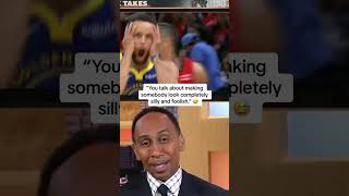 Stephen A Smith’s reaction to Steph cooking 😭 shorts [upl. by Enilehcim817]