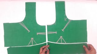 simple blouse cutting and stitching video  blouse stitching video [upl. by Molton]