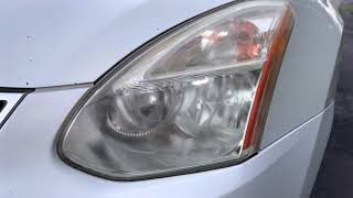 Headlight restoration using RestoWipe on a 2012 Nissan Rogue video 1 [upl. by Ettegdirb]