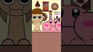 KIRBY VS TAN INCREDIBOX SPRUNKI  CHOCOLATE EMOTICON MUKBANG [upl. by Allister]