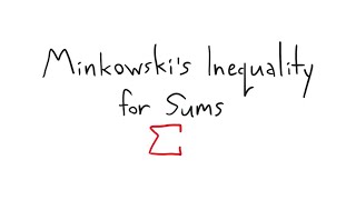 Minkowskis Inequality for Sums [upl. by Nrubua]