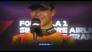 DRAMATIC PostQualifying Interview with Lando Norris Max Verstappen and Lewis Hamilton in Singapore [upl. by Hatfield]