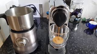 Making coffee with Nespresso Citiz Chrome and Breville milk frother [upl. by Kuth]