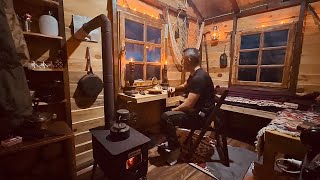 Caught in a Heavy Rain Snow and Hail – 4 Days in Tiny House – Off the Grid [upl. by Anohs]