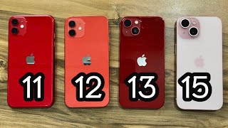 iPhone 11 vs 12 vs 13 vs 15 [upl. by Narag]