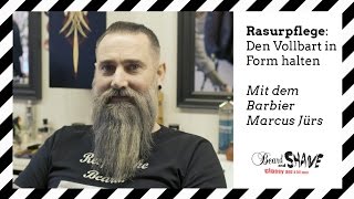 Rasurpflege Den Vollbart in Form halten  Bart trimmen  Konturen rasieren  Marcus Jürs [upl. by Kerred]