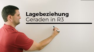 Lagebeziehung von Geraden in R3 Schaubilder Übersicht Vektorgeometrie  Mathe by Daniel Jung [upl. by Carr]