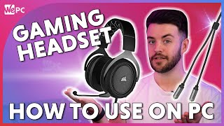 How to get Microphone and Sound from Single 35mm Headsets use gaming headset on PC [upl. by Ahsikym128]