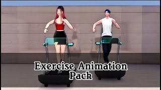 Exercise Animation Pack  Sims 4 Animations [upl. by Arerrac]