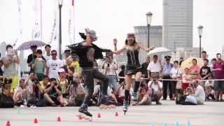 Chiu Yin Hsuan amp Lin Hsin Chieh 邱映瑄 林心潔 2013 SSO Pair Slalom 5th [upl. by Salene]