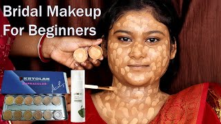 Best Affordable Bridal Makeup For Beginners Step By Step Bridal Makeup Tutorial [upl. by Mchenry524]