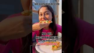 High protein pizza🍕 weightloss loseweightfast recipe food youtubeshorts shorts viralvideo [upl. by Negyam]