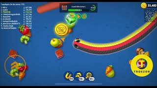 Wormszoneio🐍 Pro Worm Battle Gameplay 209 Best worms game 001 [upl. by Garfinkel]