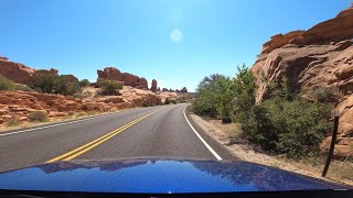 Arches National Park  Driving Arches National Park 4x Speed [upl. by Jovia392]