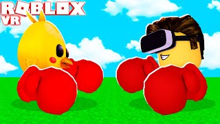 ROBLOX VR BOXING in VR World BUT WITH CHICKENS [upl. by Shepperd]