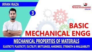 Mechanical Properties of Materials  Elasticity Plasticity Ductility Brittleness Hardness [upl. by Giacamo]