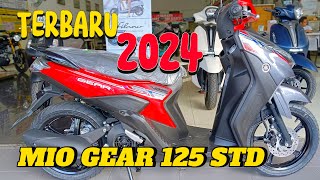 MIO GEAR 125 STANDARD TERBARU 2024  REVIEW GEAR 2024  GEAR 125 WARNA MERAH TAMPIL LEBIH BERANI [upl. by Jenei]