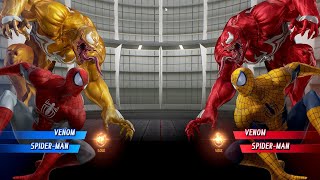 Yellow Venom amp Red Spider Man VS Red Venom amp Yellow Spider Man  Marvel vs Capcom Infinite [upl. by Saleme790]