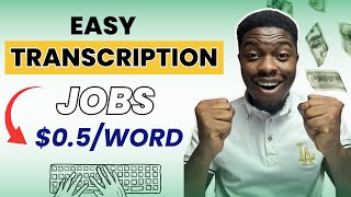 Easy Transcription Jobs Without Experience For Beginners 2024 Make Money Online 🤑🤑 [upl. by Tecil]