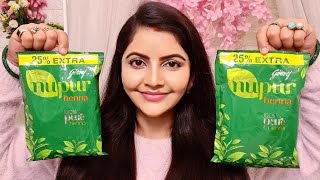 Nupur 100 pure henna for silky smooth condition dark brown hair  RARA  henna mehndi paste recipe [upl. by Avalsorim]