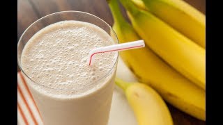 Banana Smoothie Recipes  3 Ingredients Recipe  How To Make Banana Smoothie [upl. by Roskes]