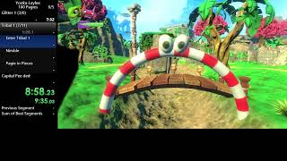 YookaLaylee 100 Pagies Speedrun in 14617 Loadless [upl. by Rebmetpes]