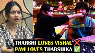 THARSHIKA ❤️ VISHAL ❌ PAVI ❤️ THARSHIKA ✅  BIGG BOSS 8 TAMIL DAY 52  27 Nov 2024  RampJ 20 [upl. by Crowns791]