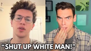 Woke dude goes on UNHINGED rant against white men 😂 [upl. by Kimberlyn]