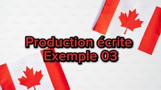 TCF CANADA  production écrite exemple 03 [upl. by Einohpets]