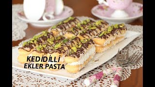 Dünyanın En kolay Ekler Pastası  Kedidili ile yapılan ekler pasta [upl. by Dolph]