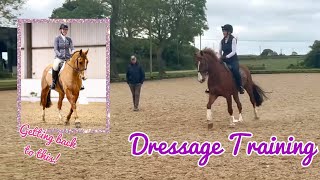 Dressage Training  prepping for British Dressage Elementary after injury [upl. by Airtemad]