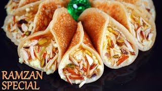 Ramzan Special  Qatayef Recipe  अतायफ़ रेसिपी  Ramadan Arabic Sweets Recipes [upl. by Kirat]