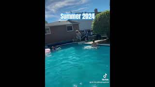 Summer Of 2024 inGroundPool 8FT BlueWater ClearWater bestlife Hot Sunny 😎 Days 🌞 🥵 that 🙏🏻 [upl. by Acinorav]